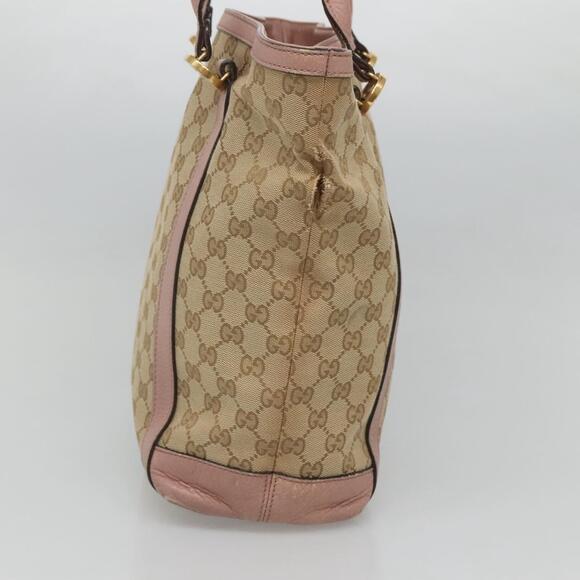 GUCCI GG Canvas Shoulder Bag Beige Gold - Picture 5 of 13
